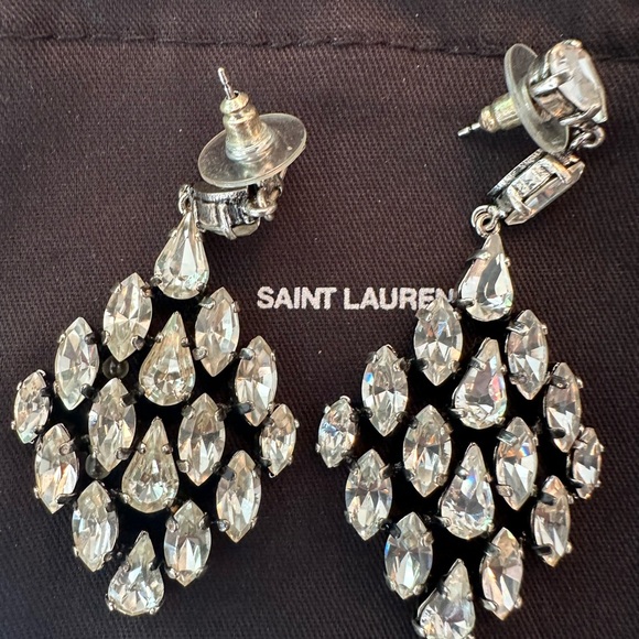 Saint Laurent Crystal Earrings brand new never worn - Picture 7 of 7